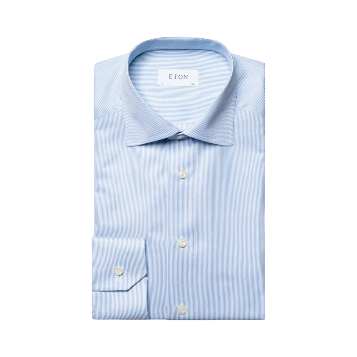 Fine Stripe Signature Twill Shirt - Light Blue