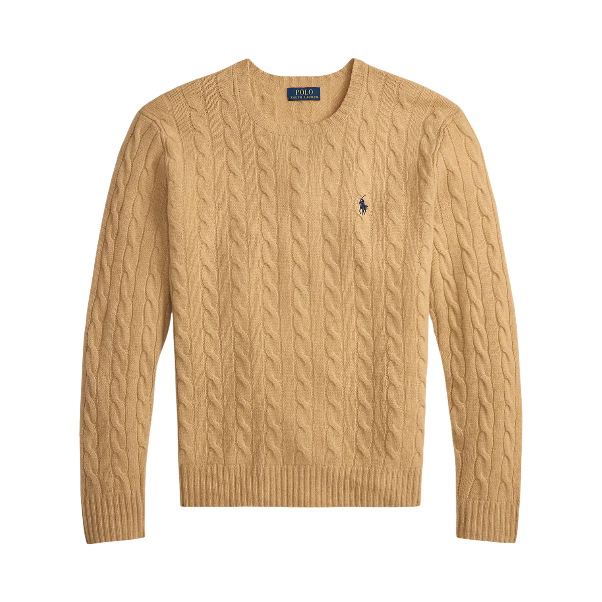 Cable-Knit Wool-Cashmere Sweater - Camel Melange
