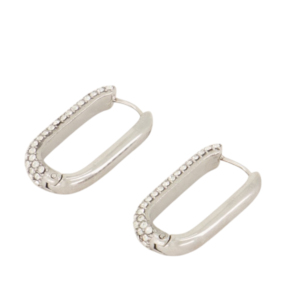 Rechthoekige Oorhangers Met St - 1500 Silver