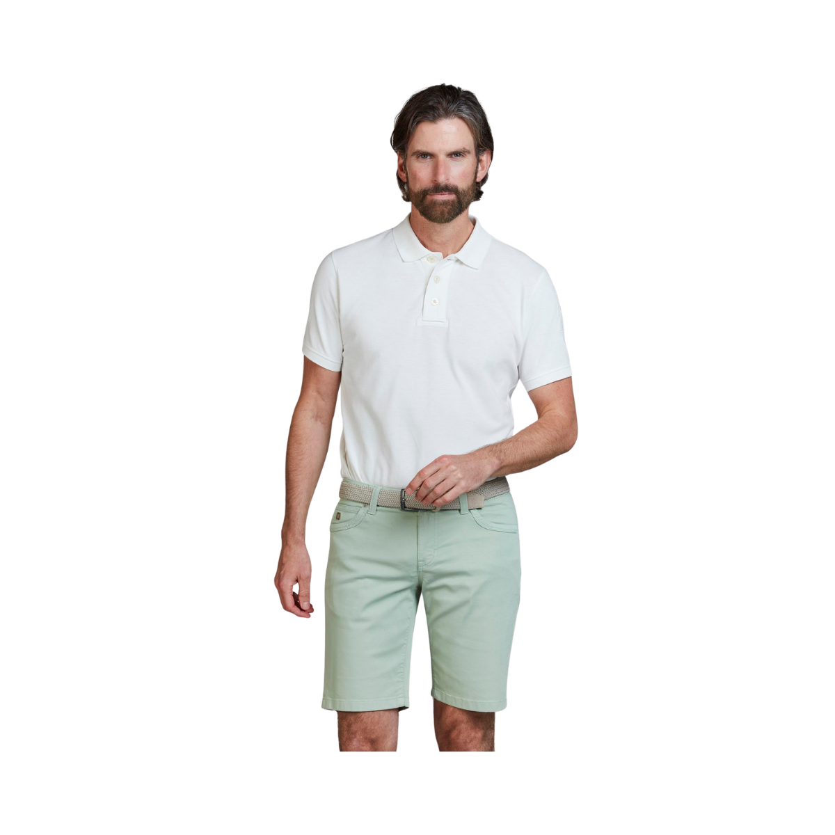 5-Pkt Pan Oxford Shorts - Light Green