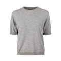 Janet Short Sleeve Knit - Grey