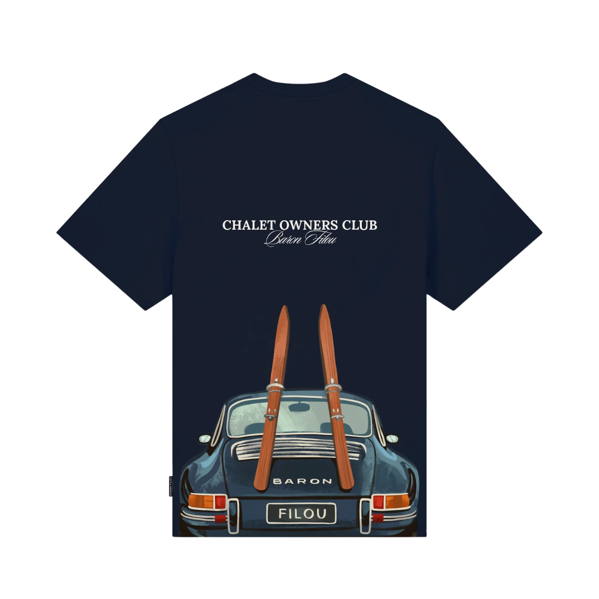 Car With Skis - Oxford Blue