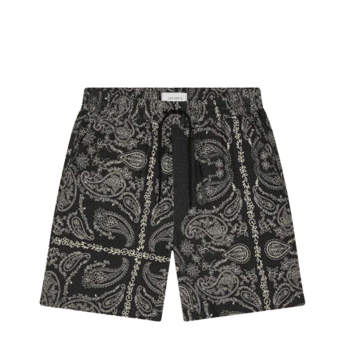 Paisley AOP Shorts - Tap Shoe Black