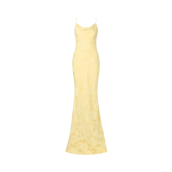 Sorelle Lace Slip Maxi Dress - Light Lemon