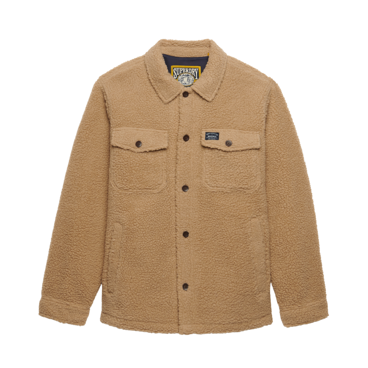 Retro Fleece Overshirt - Classic Tan Brown