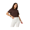 Studio Oversized Cropped T-Shirt - Coffee Bean