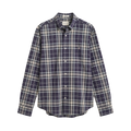Reg Poplin Check Shirt - Mist Taupe
