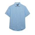 Riviera S/S Linen Shirt - Sky Blue Chamb