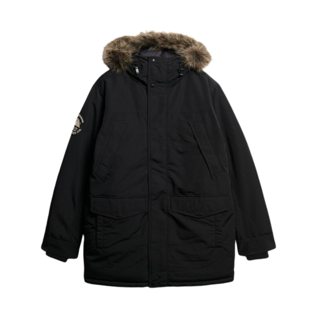 Everest Faux Fur Parka Jacket - 12A Jet Black