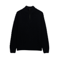 Jacob Cable Half Zip Knit - Eclipse Navy