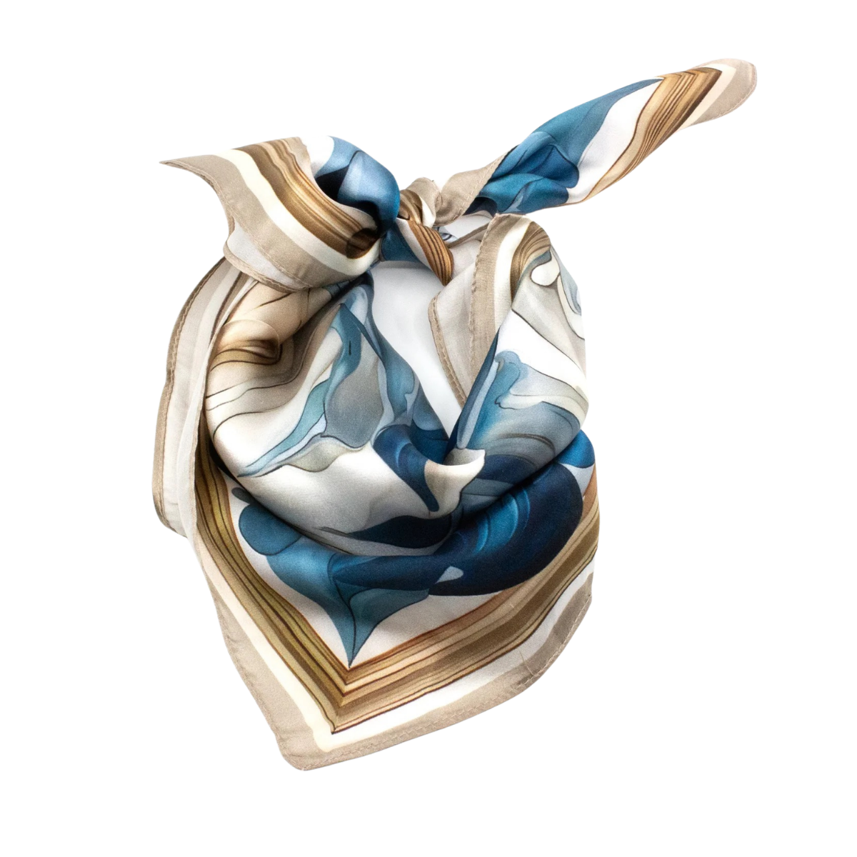 Bondy Silk Scarf 50x50cm - Blue