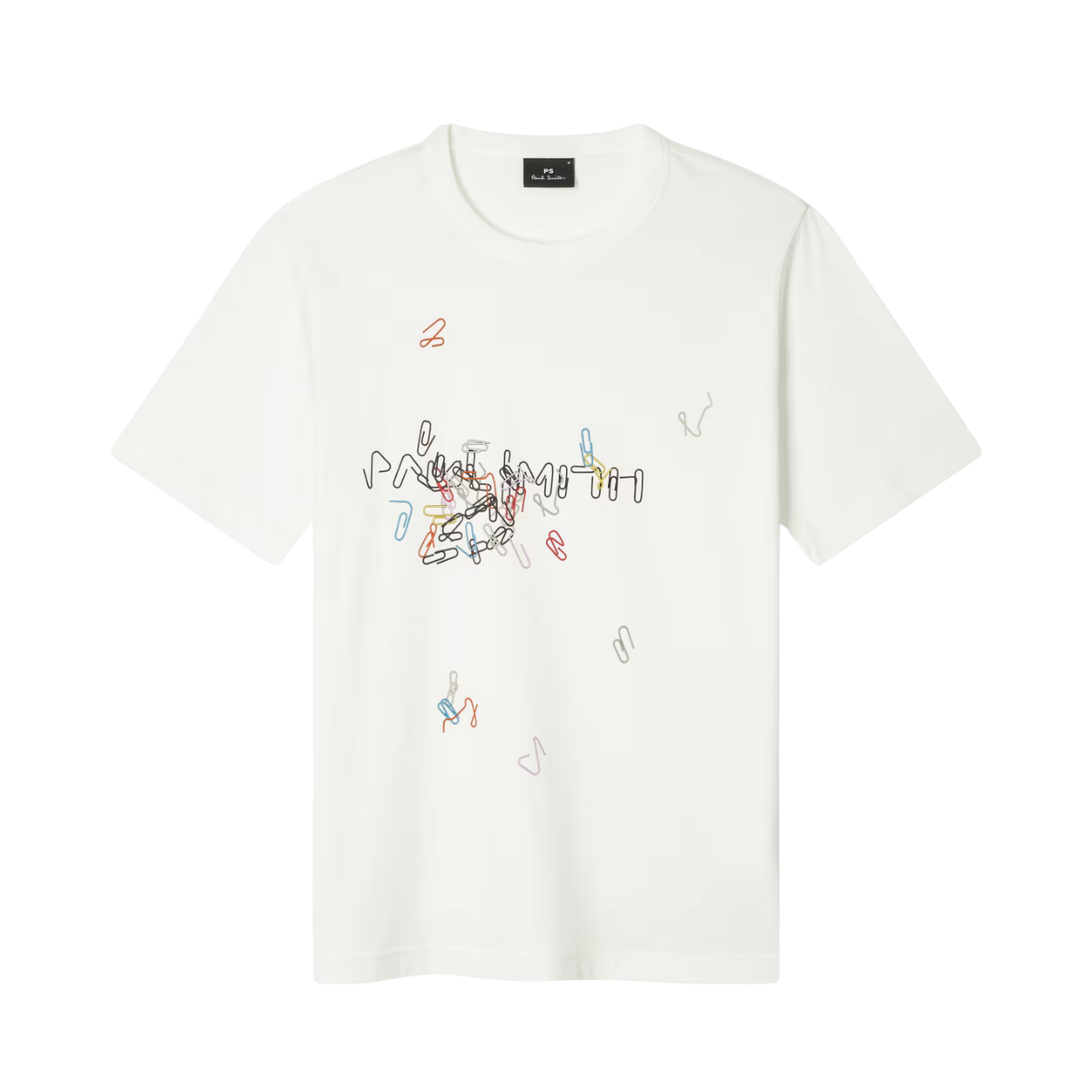 Reg Fit T-Shirt Paperclips - Off White