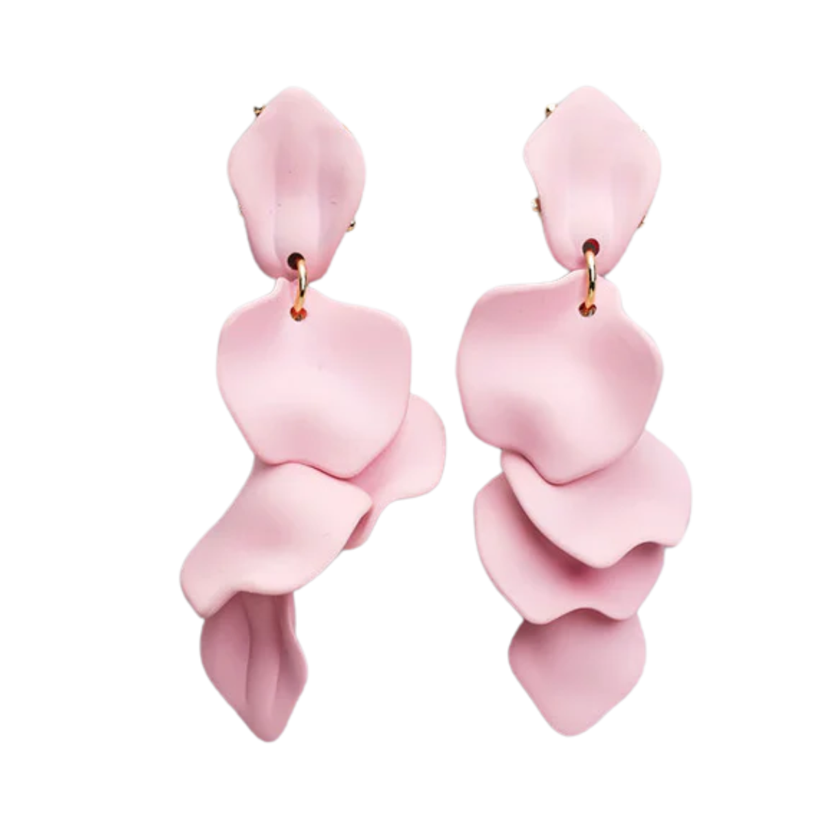 Leaf Earrings - Light pink
