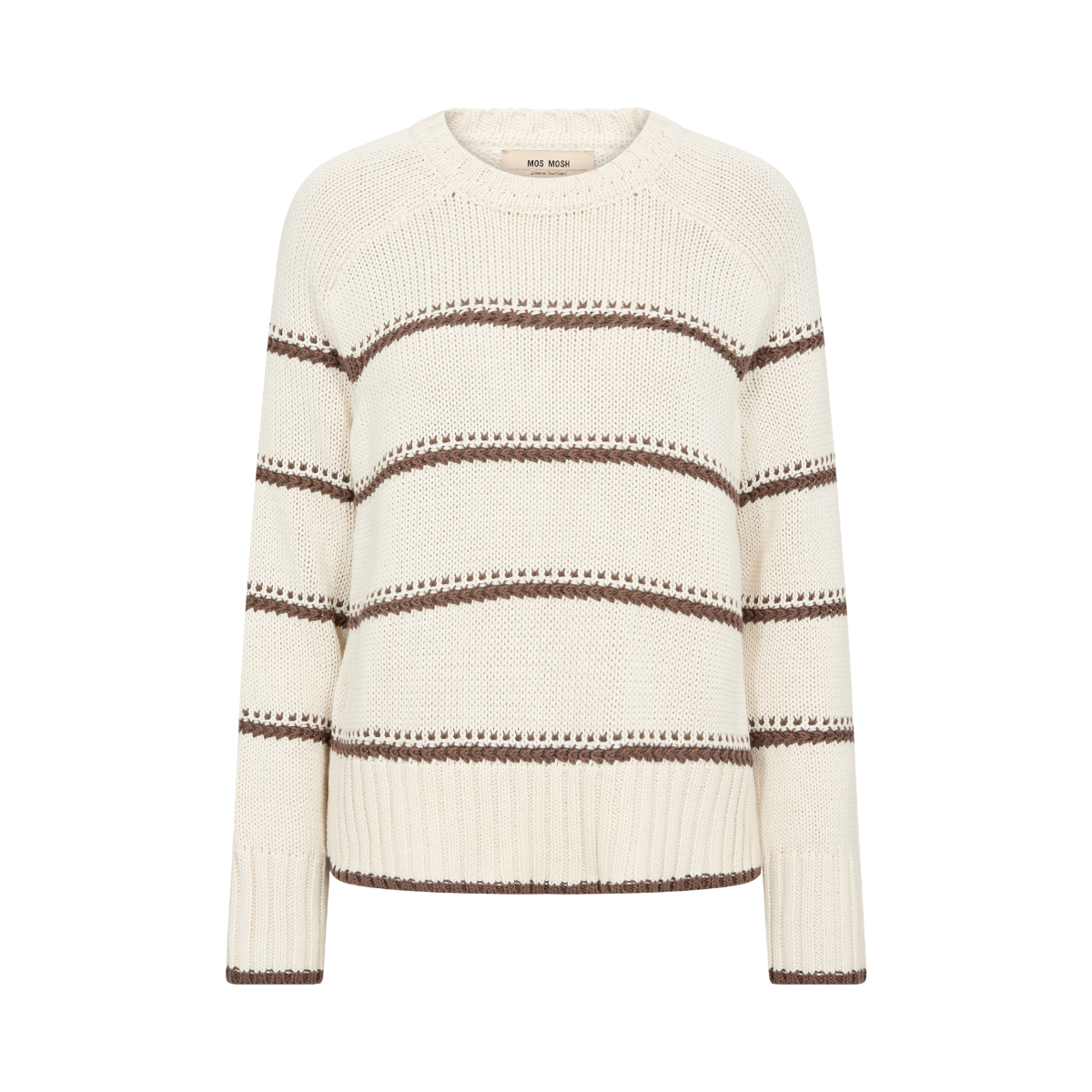 MMRola Bine Stripe Crewneck Knit - Coffee Quartz