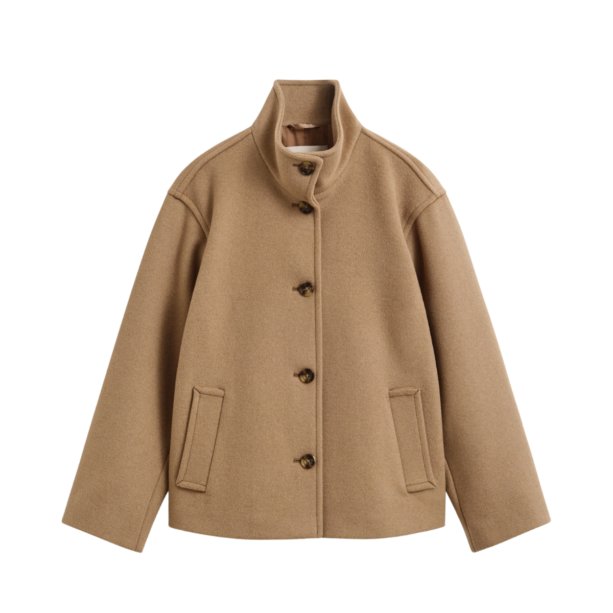 Wool Blend Jacket - Warm Khaki