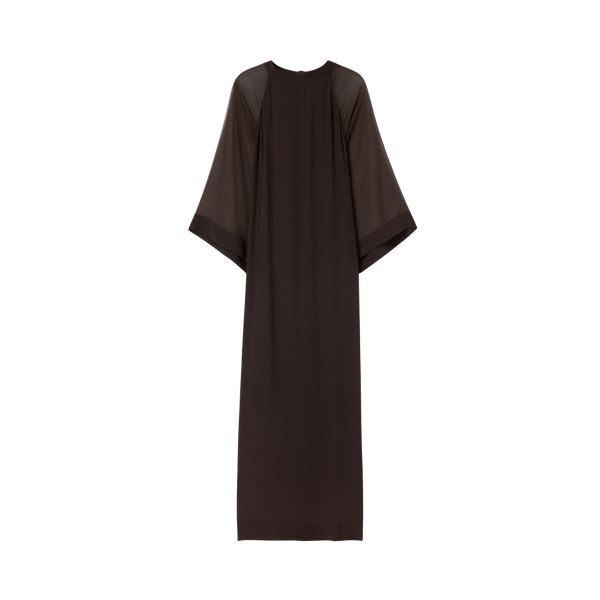 Sheer Raglan Kaftan - Dark Chocolate