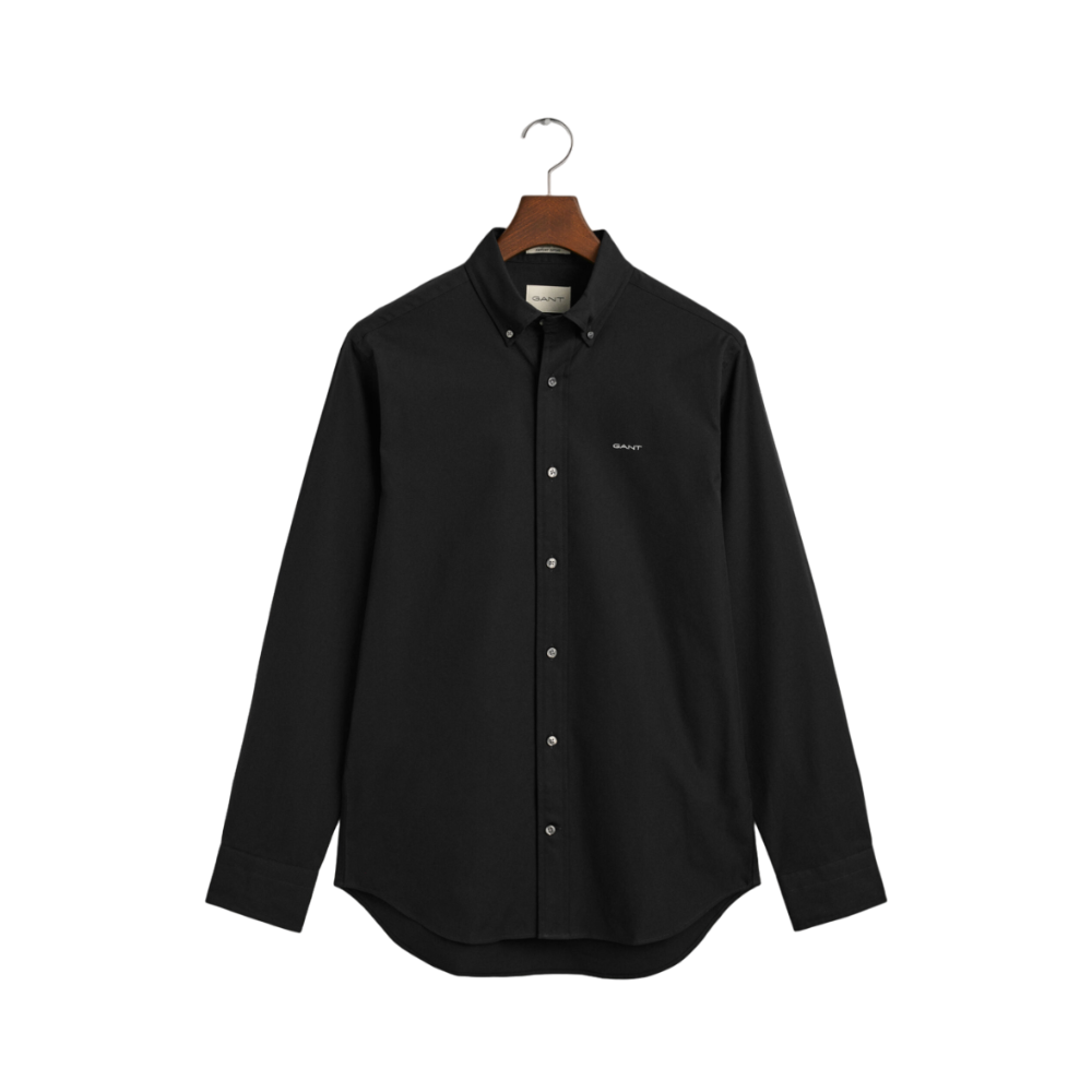 Reg Pinpoint Oxford Shirt - Black