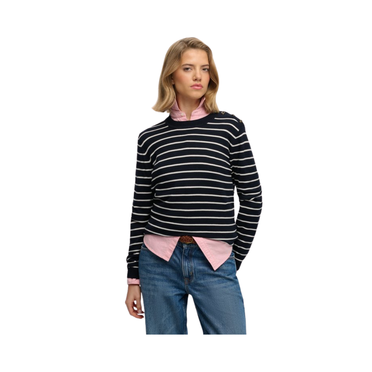 Lw Essential Jumper - K3A Optic Eclipse Navy Stripe
