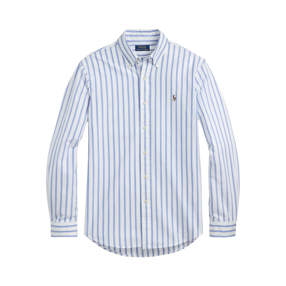Long Sleeve Sport Shirt - Blue/White