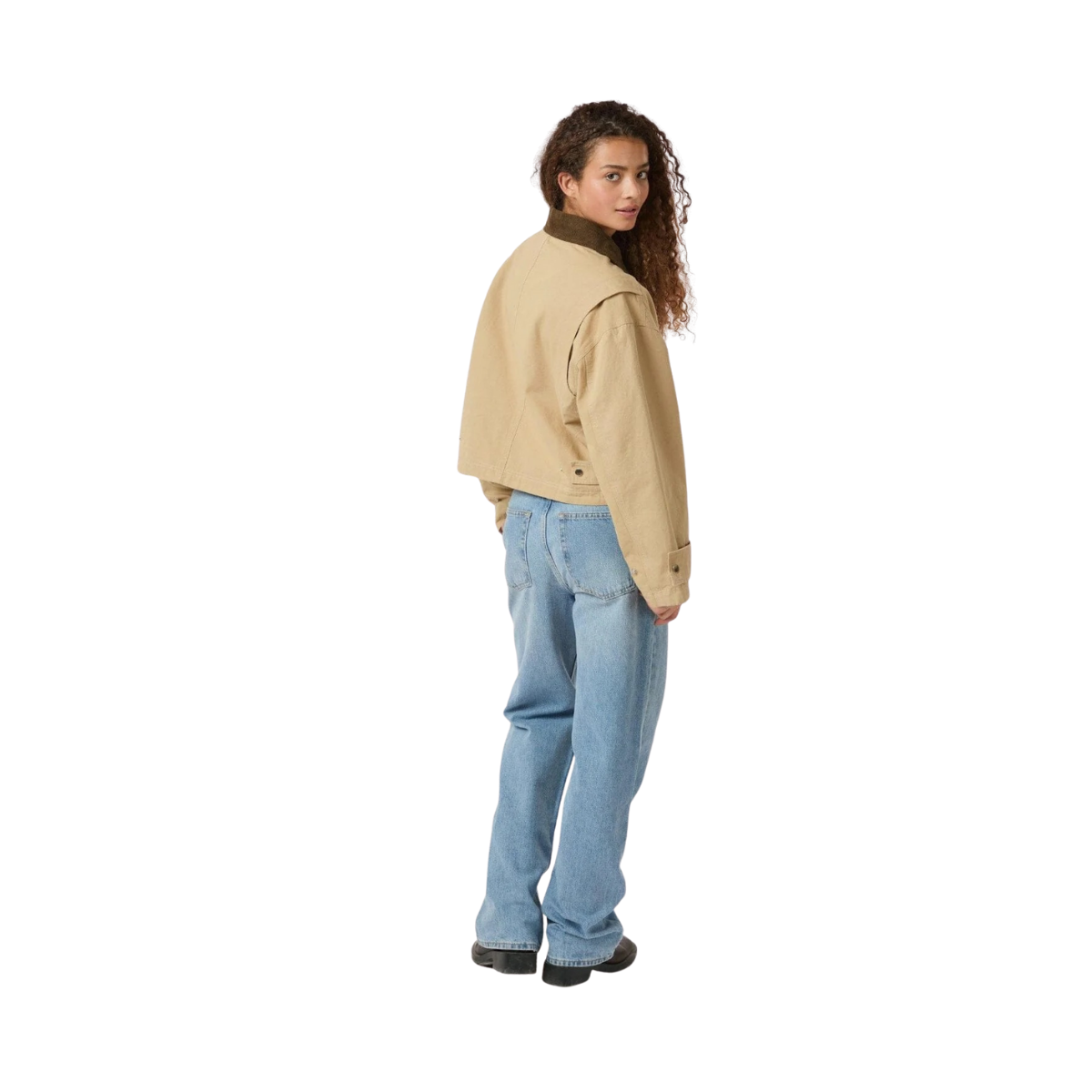 Rivera Canvas Boxy Jacket - Beige