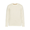 Jacquard Crew Neck Knit - White