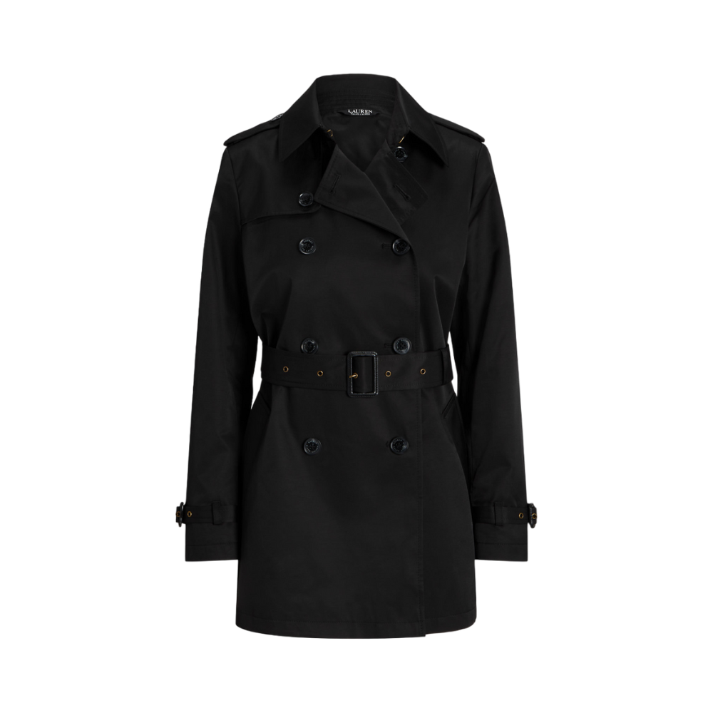 DB Belted Rain Coat - Black