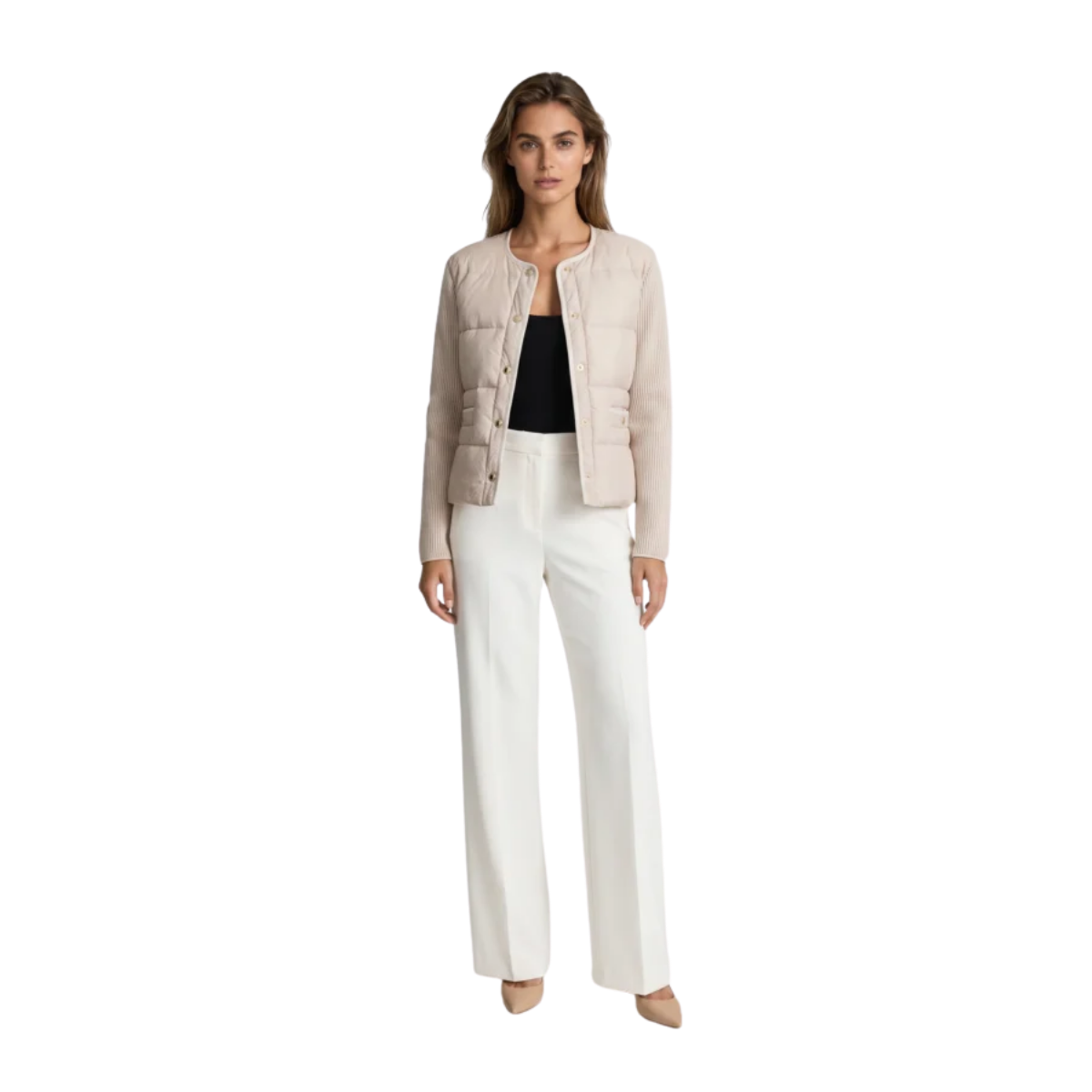 Nova down knitted jacket - Beige