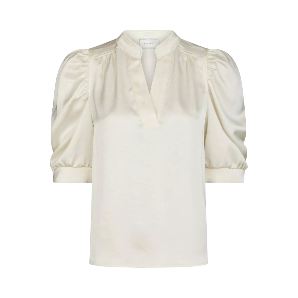 Roella Heavy Sateen Blouse - Pearl