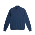 Kiyan Merino Quarter Zip - Vintage Indigo Melange