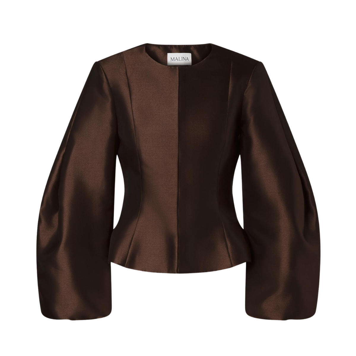 Vendela Balloon Sleeve Blouse - Dark Brown