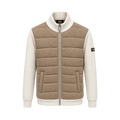 Knit Zip Jacket - White / Beige