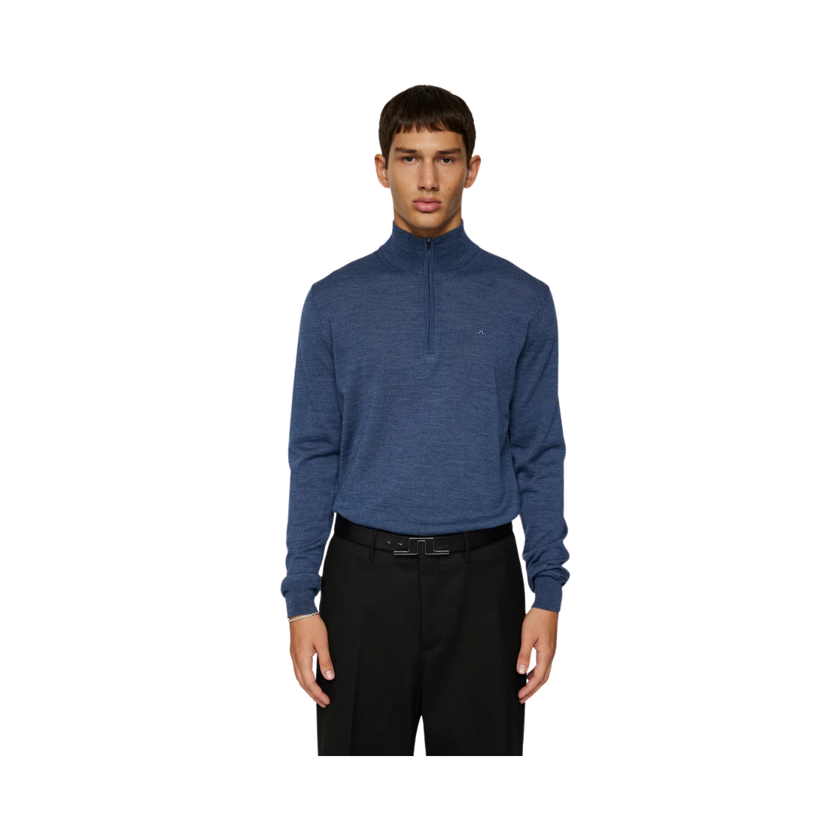 Kiyan Merino Quarter Zip - Key Largo Melange	O559