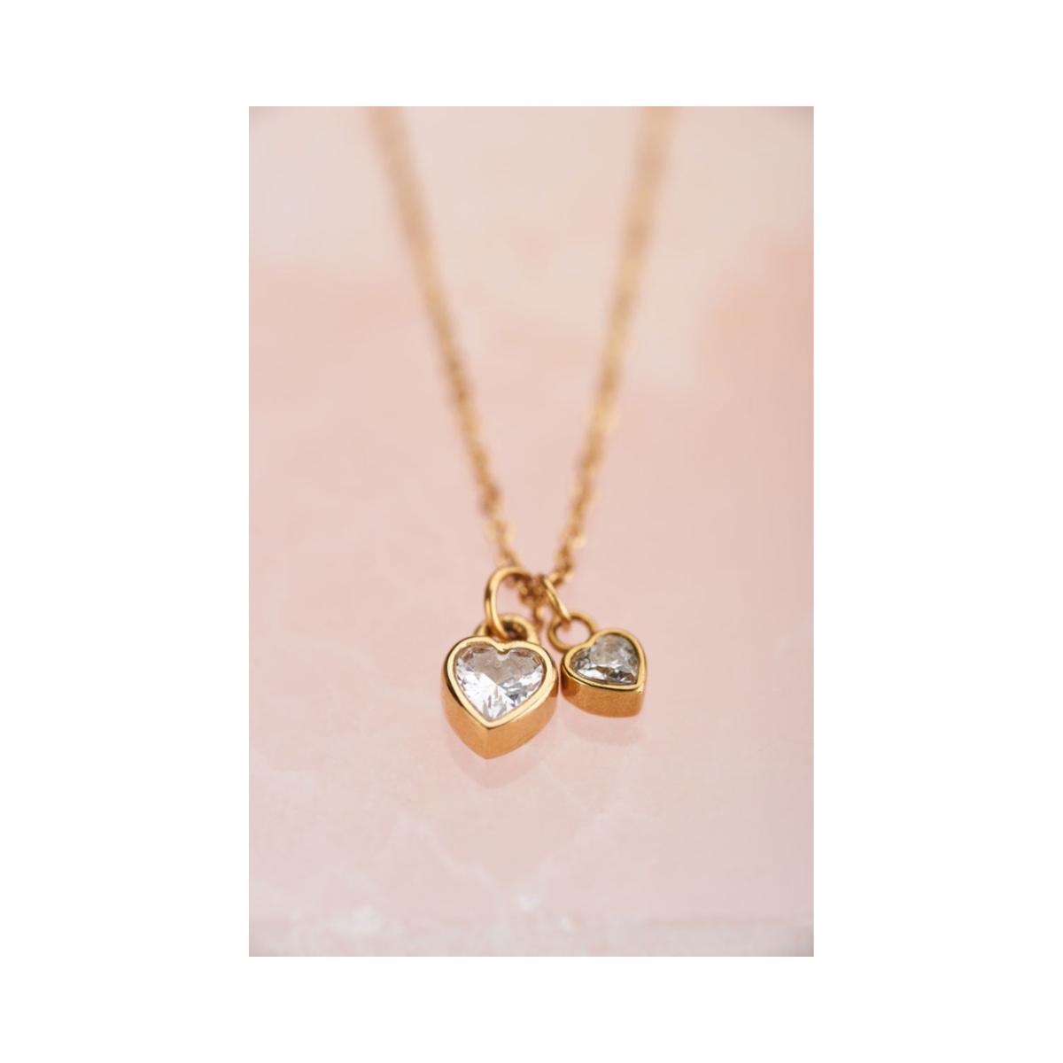 Necklace 2 Heart Stones - 1200 Gold