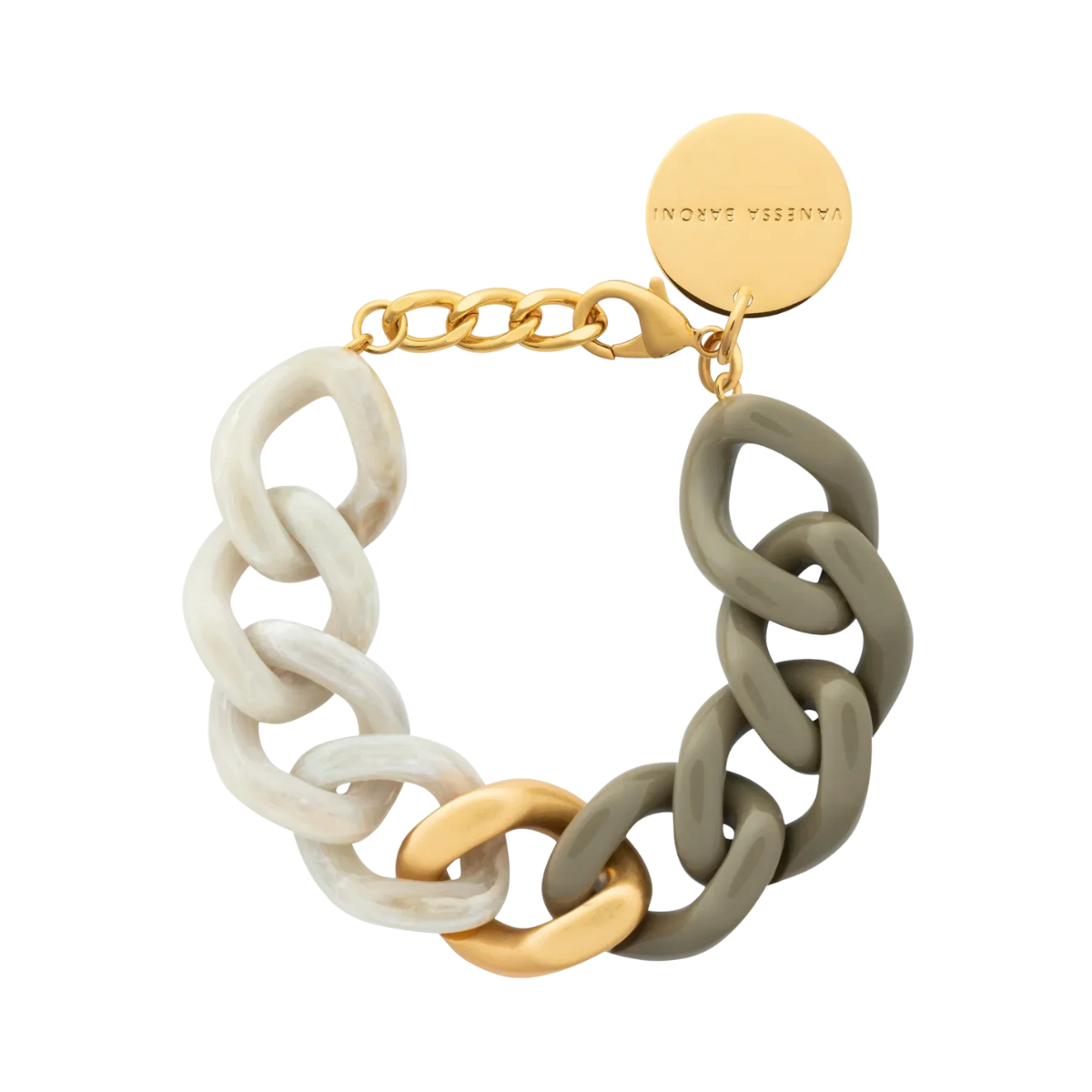 Flat Chain Bracelet - Snow Green