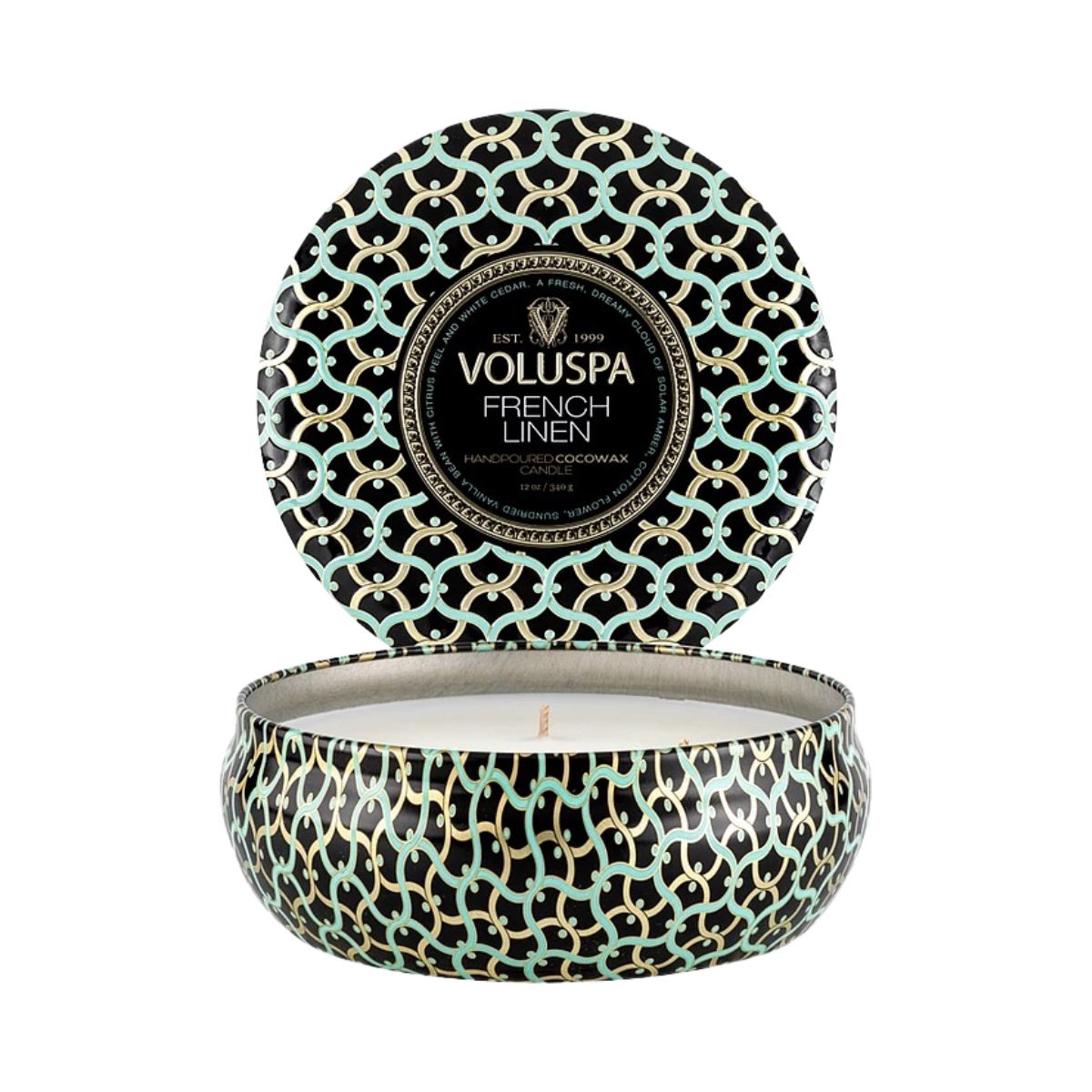 3 Wick Tin Candle - 4 French Linen