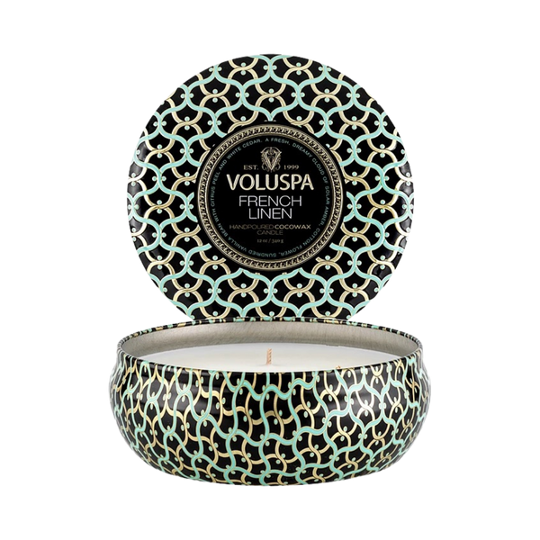 3 Wick Tin Candle - 4 French Linen