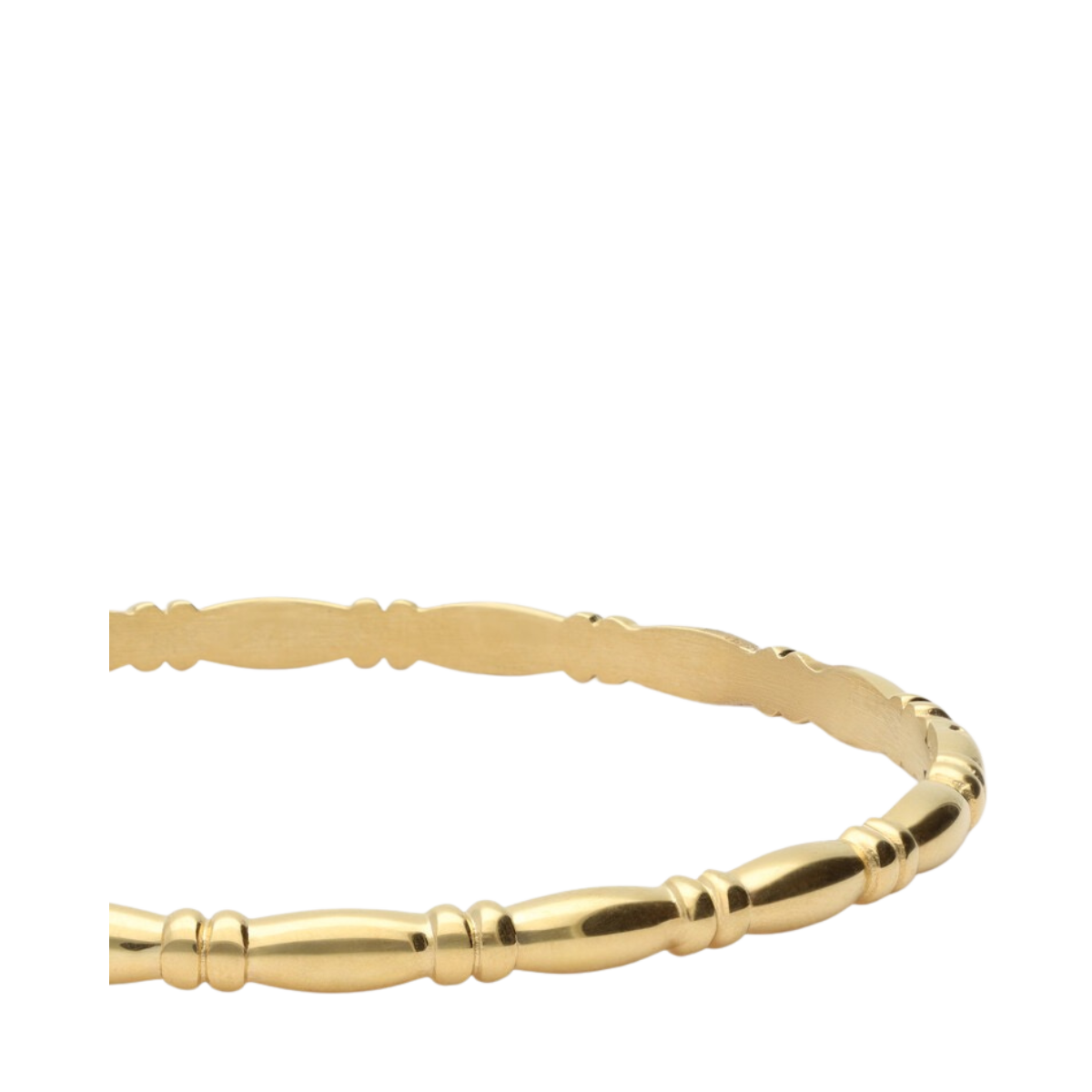 Bangle oval bamboo - 1200 Gold