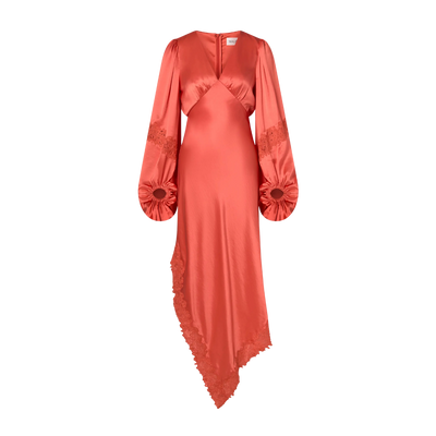 Seema Lace Maxi Dress - Coral