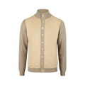 Cardigan Knitted Hybrid Buttoned - Light beige