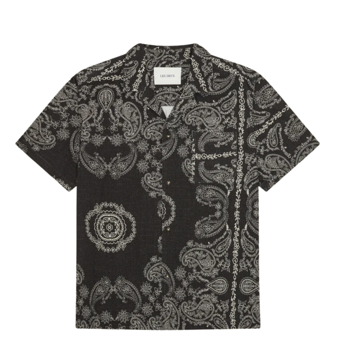 Paisley AOP SS Shirt - Tap Shoe Black
