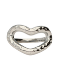 Ring Stmt Open Heart - Silver
