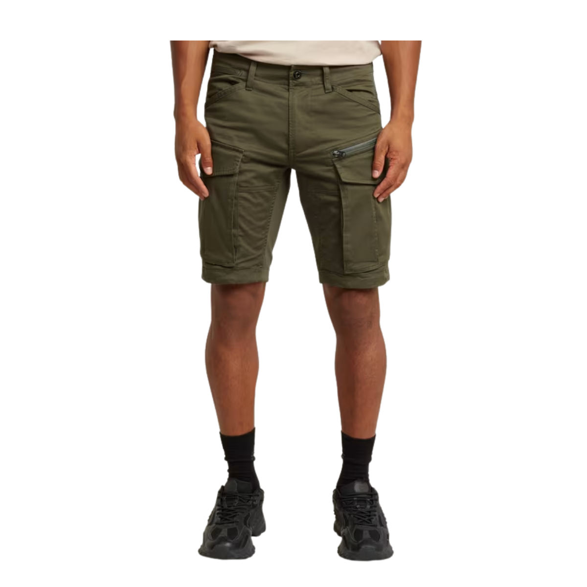 Rovic Zip Regular Shorts - Grey