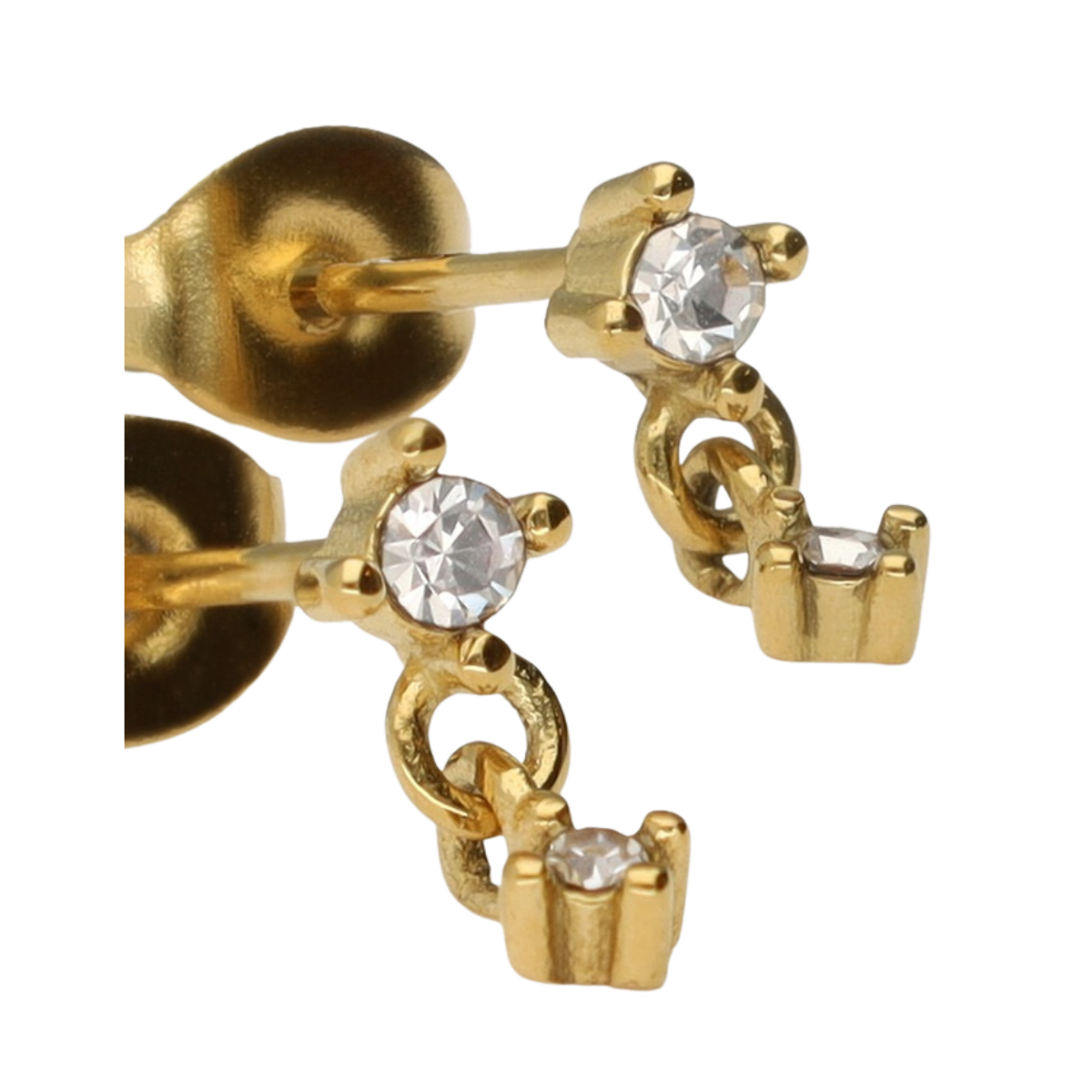 Earstud strass drop strass - 1200 Gold