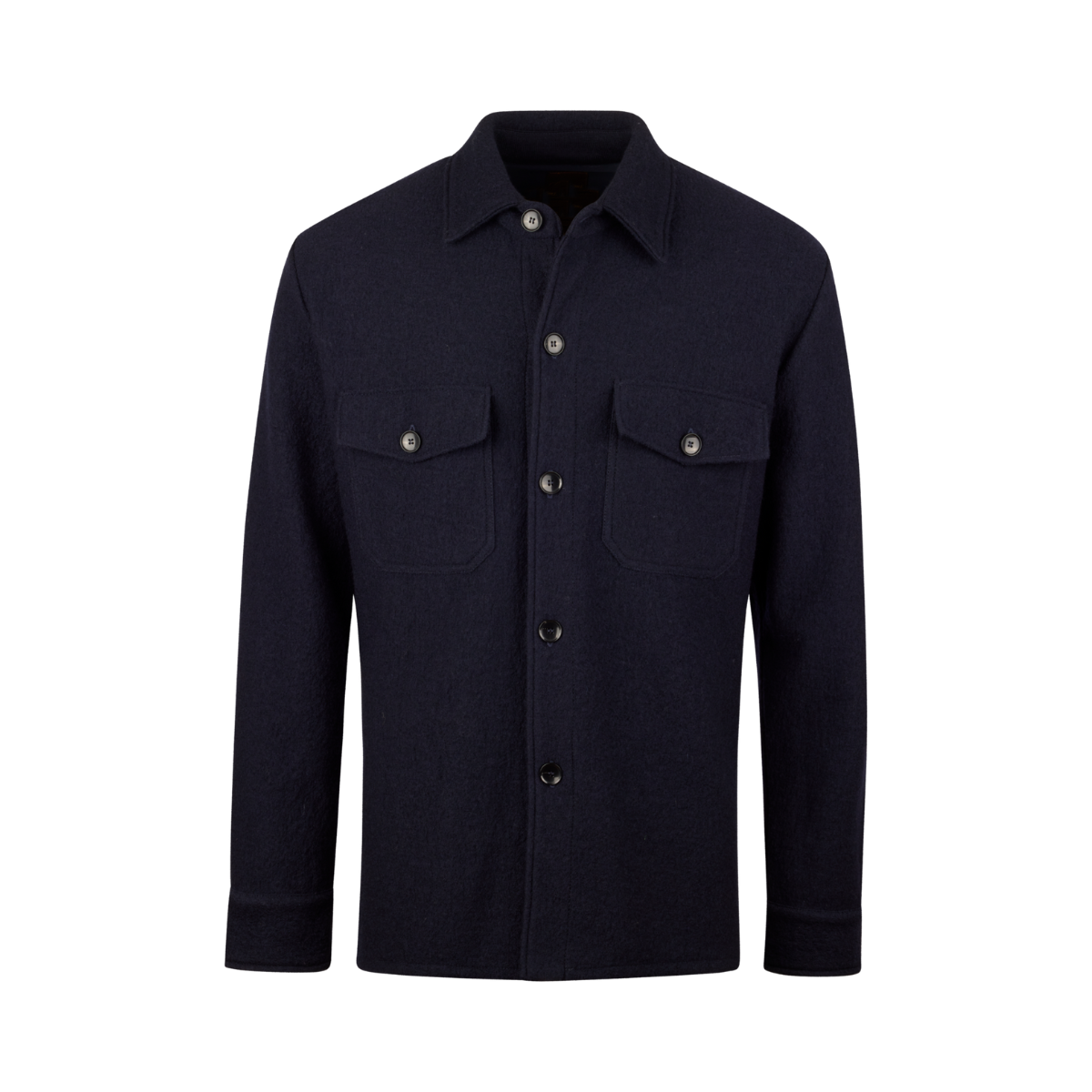 Overshirt Knitted Felted Wool - Navy