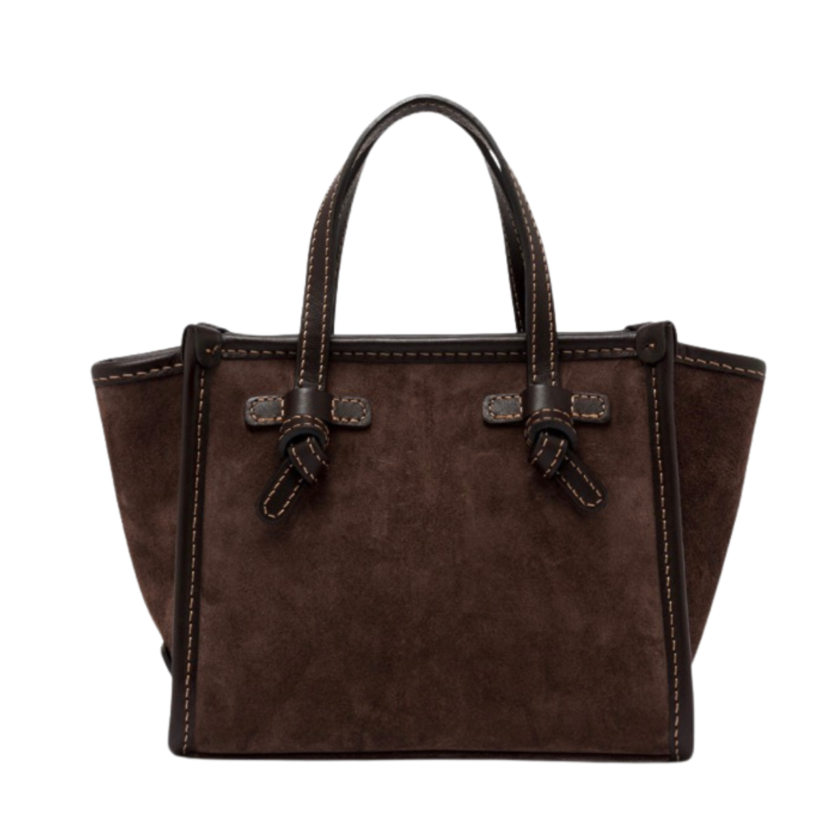 Miss Marcella Suede Handbag - Espresso
