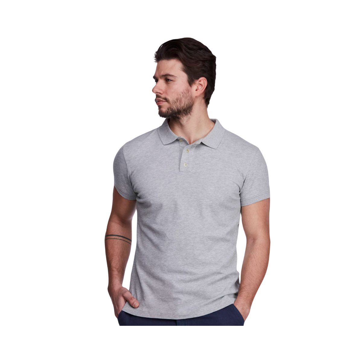 Pique Stretch Polo - 06 Grey