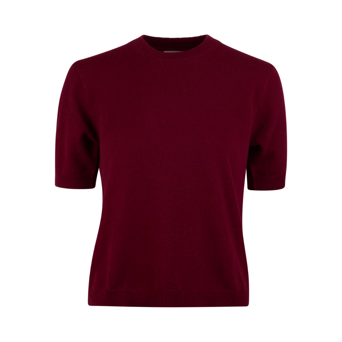 Janet Short Sleeve Knit - Dark Red