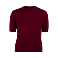Janet Short Sleeve Knit - Dark Red