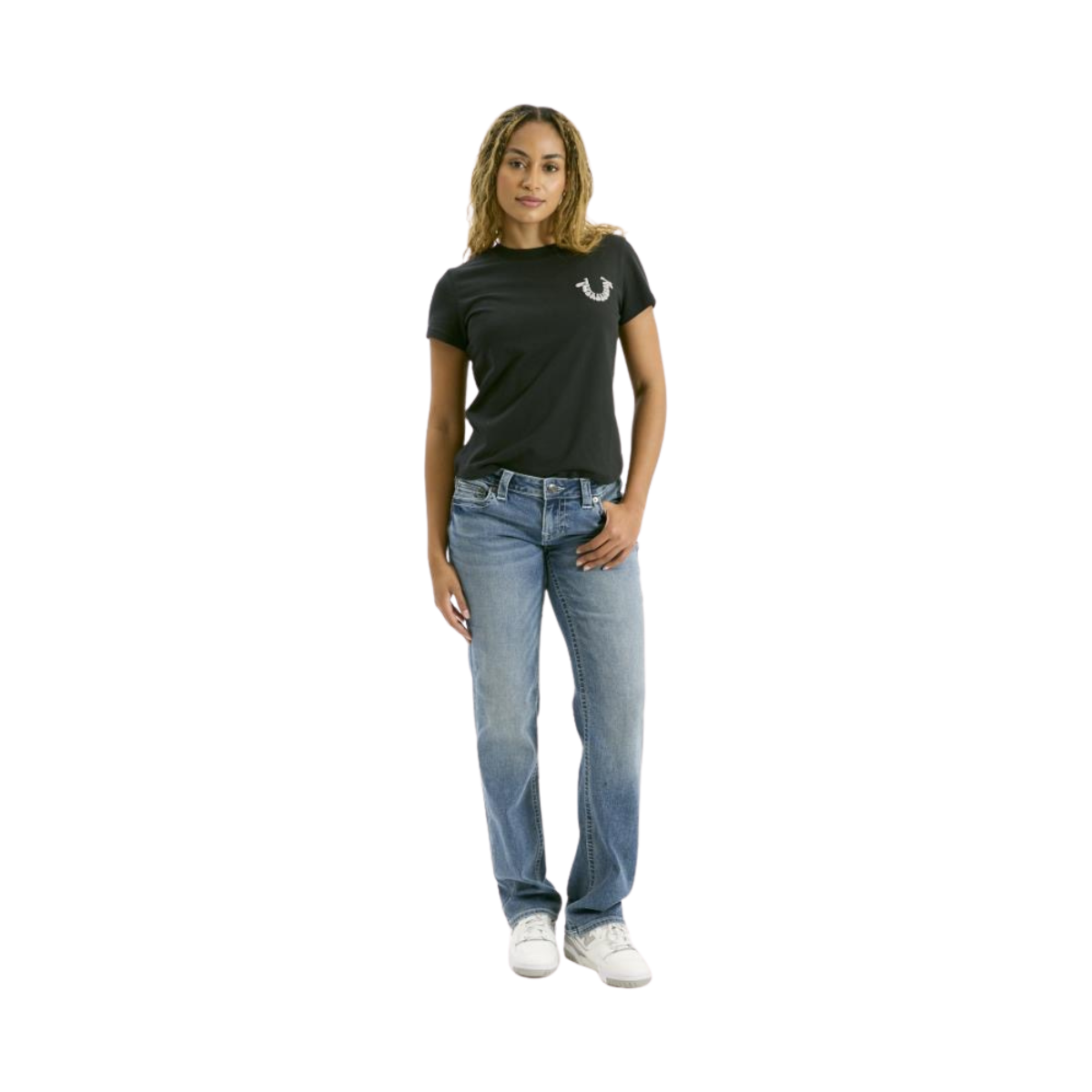 Sarah Low Rise Straight - HWZM Medium Wash
