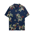 Hawaiian Print S/S Shirt - Cabana Navy